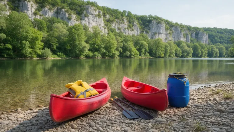 Pause sur une plage de la Dordogne